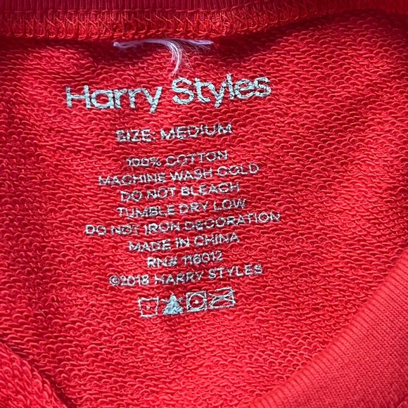 Harry Styles Sign of the Times Sweatshirt Red/Medium NWT - Picture 4 of 8